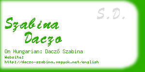 szabina daczo business card